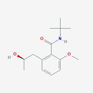 molecular formula C15H23NO3 B11719636 Benzamide, N-(1,1-dimethylethyl)-2-[(2R)-2-hydroxypropyl]-6-methoxy- CAS No. 918548-71-7