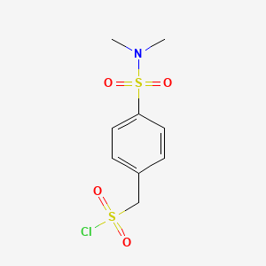 molecular formula C9H12ClNO4S2 B11719675 [4-(N,N-Dimethylsulfamoyl)phenyl]methanesulfonyl Chloride 