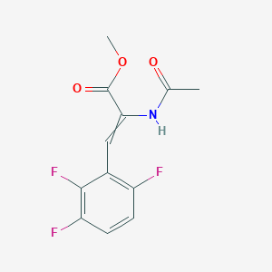 molecular formula C12H10F3NO3 B11719712 Methyl 2-acetamido-3-(2,3,6-trifluorophenyl)prop-2-enoate 