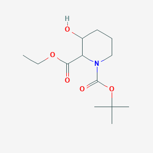 molecular formula C13H23NO5 B11719741 Ethyl 1-Boc-3-hydroxypiperidine-2-carboxylate 