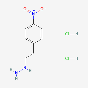 molecular formula C8H13Cl2N3O2 B11719782 (4-Nitrophenethyl)hydrazine dihydrochloride 