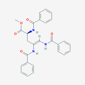 molecular formula C27H25N3O5 B117198 methyl (Z,2S)-2,4,5-tribenzamidopent-4-enoate CAS No. 78420-23-2
