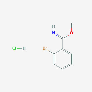 molecular formula C8H9BrClNO B11719801 Methyl 2-Bromobenzimidate Hydrochloride 