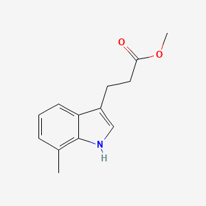 molecular formula C13H15NO2 B11719831 Methyl 3-(7-Methyl-3-indolyl)propanoate 