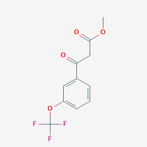 molecular formula C11H9F3O4 B11719918 Methyl 3-Oxo-3-[3-(trifluoromethoxy)phenyl]propionate 