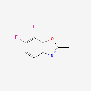 molecular formula C8H5F2NO B11719926 6,7-Difluoro-2-methylbenzoxazole 