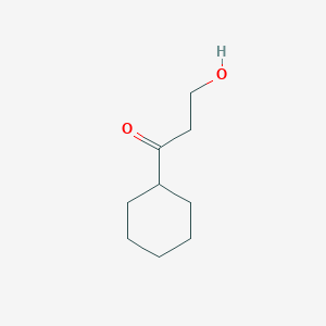 molecular formula C9H16O2 B11720044 1-Cyclohexyl-3-hydroxypropan-1-one 