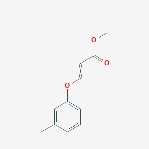 molecular formula C12H14O3 B11720076 Ethyl 3-(3-Methylphenoxy)prop-2-enoate 