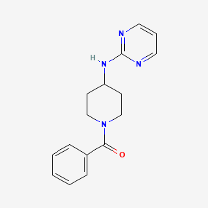 molecular formula C16H18N4O B11720099 Phenyl(4-(pyrimidin-2-ylamino)piperidin-1-yl)methanone 