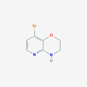 molecular formula C7H7BrN2O B11720103 8-Bromo-3,4-dihydro-2H-pyrido[3,2-B][1,4]oxazine 