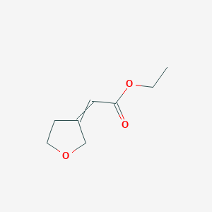 molecular formula C8H12O3 B11720121 Ethyl 2-(oxolan-3-ylidene)acetate 