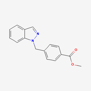 molecular formula C16H14N2O2 B11720149 Methyl 4-((1h-indazol-1-yl)methyl)benzoate 
