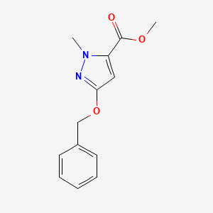 molecular formula C13H14N2O3 B11720169 Methyl 3-(benzyloxy)-1-methyl-1H-pyrazole-5-carboxylate 