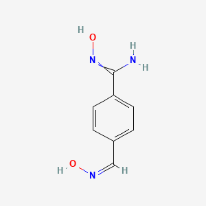 molecular formula C8H9N3O2 B11720180 N-hydroxy-4-[(E)-(hydroxyimino)methyl]benzene-1-carboximidamide 
