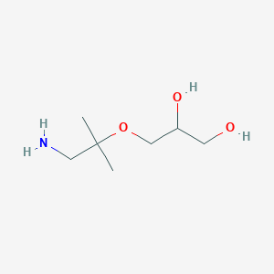 molecular formula C7H17NO3 B117203 3-(1-Amino-2-methylpropan-2-yl)oxypropane-1,2-diol CAS No. 152399-01-4