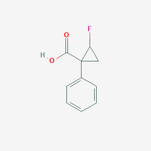 molecular formula C10H9FO2 B11720320 2-Fluoro-1-phenylcyclopropane-1-carboxylic acid 