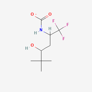 molecular formula C9H15F3NO3- B11720362 N-(1,1,1-trifluoro-4-hydroxy-5,5-dimethylhexan-2-yl)carbamate 