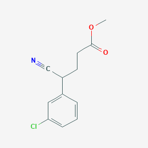 molecular formula C12H12ClNO2 B11720399 Methyl 4-(3-Chlorophenyl)-4-cyanobutyrate 