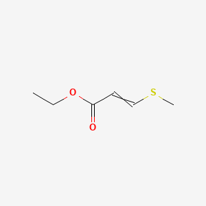 molecular formula C6H10O2S B11720519 Ethyl 3-(methylsulfanyl)prop-2-enoate CAS No. 77105-51-2