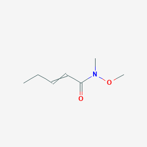 molecular formula C7H13NO2 B11720538 N-methoxy-N-methylpent-2-enamide 