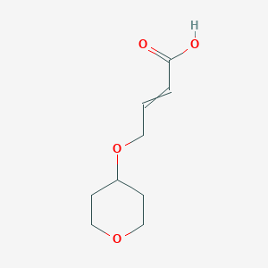 molecular formula C9H14O4 B11720572 4-(Oxan-4-yloxy)but-2-enoic acid 