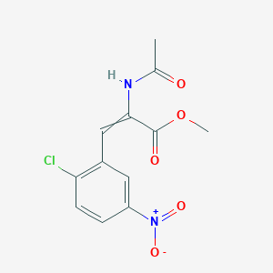 molecular formula C12H11ClN2O5 B11720615 Methyl 3-(2-chloro-5-nitrophenyl)-2-acetamidoprop-2-enoate 