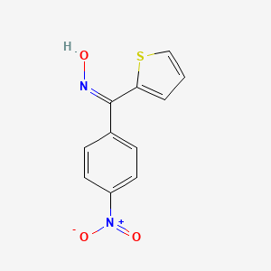 molecular formula C11H8N2O3S B11720651 (E)-N-[(4-Nitrophenyl)(thiophen-2-YL)methylidene]hydroxylamine 