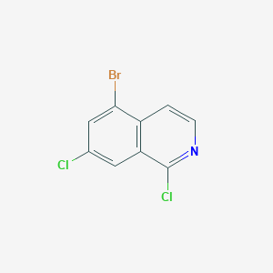 molecular formula C9H4BrCl2N B11720779 5-Bromo-1,7-dichloroisoquinoline 