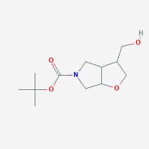 molecular formula C12H21NO4 B11720888 tert-butyl 3-(hydroxymethyl)-hexahydro-2H-furo[2,3-c]pyrrole-5-carboxylate 
