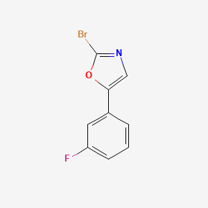 molecular formula C9H5BrFNO B11721138 2-Bromo-5-(3-fluorophenyl)-1,3-oxazole 