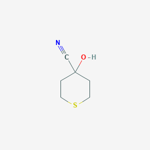 molecular formula C6H9NOS B11721145 4-Hydroxytetrahydro-2H-thiopyran-4-carbonitrile CAS No. 50289-18-4