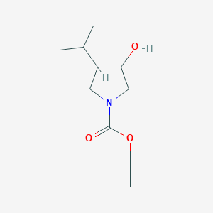 molecular formula C12H23NO3 B11721227 tert-butyl (3R,4S)-3-hydroxy-4-isopropyl-pyrrolidine-1-carboxylate CAS No. 1228880-05-4
