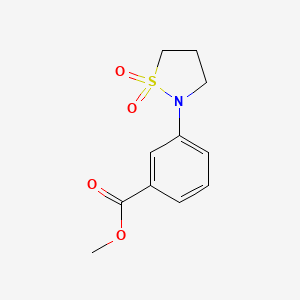 molecular formula C11H13NO4S B11721235 Methyl 3-(1,1-Dioxido-2-isothiazolidinyl)benzoate 