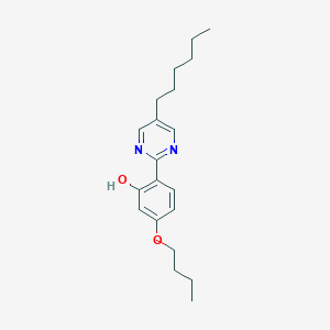 molecular formula C20H28N2O2 B117215 2-(4-Butoxy-2-hydroxyphenyl)-5-hexylpyrimidine CAS No. 158610-48-1