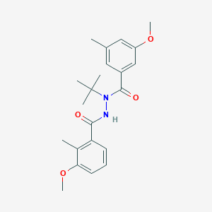 molecular formula C22H28N2O4 B117218 N'-tert-butyl-3-methoxy-N'-(3-methoxy-5-methylbenzoyl)-2-methylbenzohydrazide CAS No. 163336-71-8