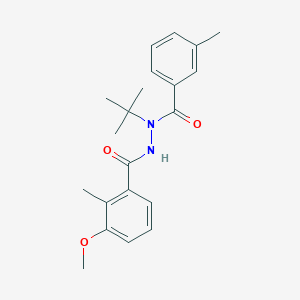 molecular formula C21H26N2O3 B117224 N'-tert-butyl-3-methoxy-2-methyl-N'-(3-methylbenzoyl)benzohydrazide CAS No. 163336-51-4