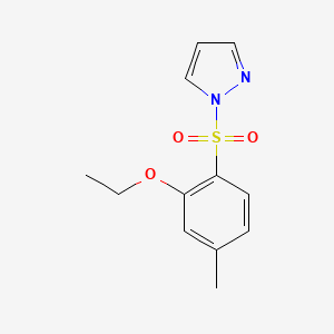 molecular formula C12H14N2O3S B1172315 1-[(2-ethoxy-4-methylphenyl)sulfonyl]-1H-pyrazole 