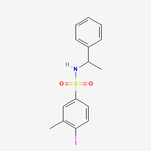 molecular formula C15H16INO2S B1172355 4-iodo-3-methyl-N-(1-phenylethyl)benzenesulfonamide 