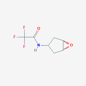 molecular formula C7H8F3NO2 B117238 2,2,2-trifluoro-N-[(1R,5S)-6-oxabicyclo[3.1.0]hexan-3-yl]acetamide CAS No. 154705-97-2
