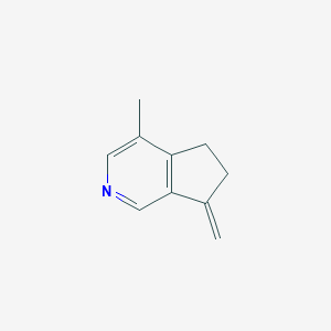 molecular formula C10H11N B117242 4-Methyl-7-methylidene-5,6-dihydrocyclopenta[c]pyridine CAS No. 147646-29-5