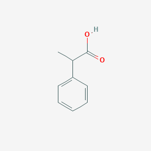 molecular formula C9H10O2 B117257 2-Phenylpropionic acid CAS No. 492-37-5