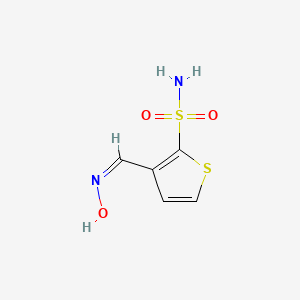 molecular formula C5H6N2O3S2 B11725715 3-[(E)-(hydroxyimino)methyl]thiophene-2-sulfonamide 