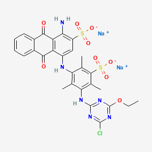 molecular formula C28H23ClN6O9S2.2Na B1172572 Reactive Blue 74 CAS No. 12677-16-6
