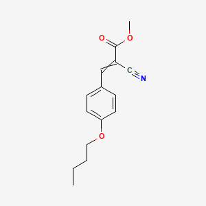 molecular formula C15H17NO3 B11725726 Methyl 3-(4-butoxyphenyl)-2-cyanoprop-2-enoate 