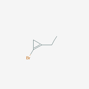 molecular formula C5H7Br B117258 1-Bromo-2-ethylcyclopropene CAS No. 157978-66-0