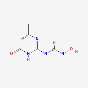 molecular formula C7H10N4O2 B11725804 N-hydroxy-N-methyl-N'-(4-methyl-6-oxo-1,6-dihydropyrimidin-2-yl)methanimidamide 