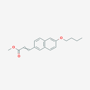 molecular formula C18H20O3 B11725998 Methyl 3-(6-butoxynaphthalen-2-yl)prop-2-enoate 