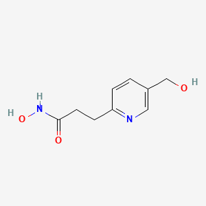 molecular formula C9H12N2O3 B11726207 N-hydroxy-3-[5-(hydroxymethyl)pyridin-2-yl]propanamide 