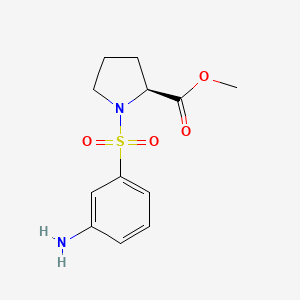 molecular formula C12H16N2O4S B11726764 methyl (2S)-1-(3-aminobenzenesulfonyl)pyrrolidine-2-carboxylate 