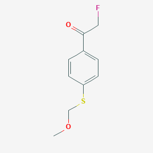 molecular formula C10H11FO2S B117272 2-Fluoro-1-{4-[(methoxymethyl)sulfanyl]phenyl}ethanone CAS No. 146335-13-9
